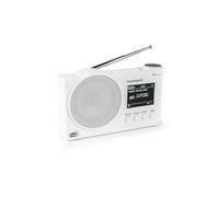 Radio Dab+,FM, 60stations préréglés Possible,Rechargeable ou Secteur, reveil, Enceinte Bluetooth Thomson RT400DABBT,Cable de Charge usbc (Blanche)