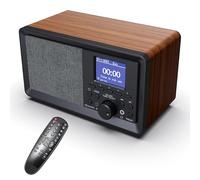Radio Dab+/FM avec Bluetooth 5.0 et WiFi - Écran Couleur 2,4", Double Alarme et Télécommande | Pré-réglage 60 Stations, Ports USB/AUX, Haut-Parleur 10W, idéal pour la Chambre et la Cuisine.