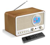 Radio DAB+/FM avec Bluetooth, Radio DAB Plus, radio numérique de cuisine, radio avec télécommande, radio de cuisine, radio-réveil avec minuteur de sommeil, alarme snooze - USB/Entrée auxiliaire (Blanc
