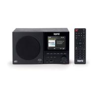Lenco Radio DABMAN 120BK - DAB+ FM, Bluetooth 5.3, boîtier bois, écran 3,5", USB, double alarme