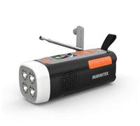 Radio d’Urgence Marmitek RESQ200 - à manivelle et Solaire avec Dab+, écran LCD Couleur & Lampe LED 360° - Batterie Powerbank 4500 mAh - Étanche & Robuste - Alerte SOS - Idéale pour Camping et Survie