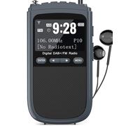 Radio Dab Portable,1000 Mah,Rechargeable,Dab/Dab +/Fm,Radio Numérique Walkman,Radio De Poche Avec Meilleure Réception,Écran Lcd,Alarme,Mise En Veille,Antenne,Casque Pour Jogging Et Marche