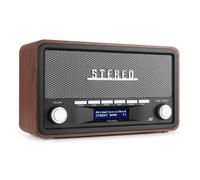 Audizio FOGGIA Radio Dab+ Portable Stéréo 50W - Gris, Fonction Réveil, Streaming Bluetooth, Radio FM, Entrée AUX Jack 3,5mm, 20 Stations Préréglées, Idéal pour Écouter la Radio Partout