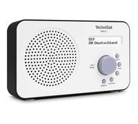 Radio DAB portable (DAB+, FM, Haut-parleurs, Prise casque, Ecran sur 2 lignes, Touche de commande, petit, 1 Watt RMS) blanc/noir