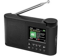 Radio DAB Portable Numérique FM avec Bluetooth - Batterie Rechargeable ou Secteur, Réveil et Minuteur de Veille, Format Compact