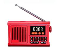 Radio DAB portable rechargeable d'urgence, radio amateur Bluetooth, boîte de son rouge
