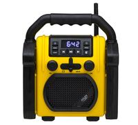 Adler Europe Radio de chantier AD 1911 Bluetooth 5.1 IPX54 10 W Batterie/Secteur Jaune/Noir