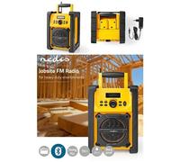Radio de Chantier FM 2.2 " Écran Bleu blanc secteur + pile numérique 15W Bluetooth