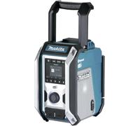 Radio de chantier Makita DAB, DAB+ AUX, Bluetooth, USB protégé contre les projections deau, résistant aux coups turquoise, noir, argent