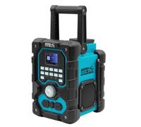 Radio de chantier rechargeable - DEDRA - DAB+/FM - Bluetooth 5.0 - 18V - USB 5V1A - Écran TFT 2.4"" - IP54