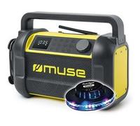 Radio de Chantier Robuste Muse M-928 BTY étanche à la poussière et aux éclaboussures (IP64), Bluetooth, Radio, Lumière inclus G