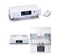 Radio de cuisine - LENCO - KCR-190WH - DAB+ - Bluetooth - Éclairage LED