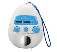Radio de douche à piles, ABS étanche, radio AM FM pour salle de bain, microphone intégré avec ventouse, pour la maison, la plage, le camping, la randonnée