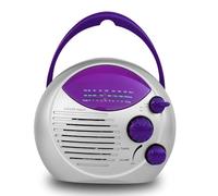 Radio de Douche Am/FM étanche, Mini Haut-Parleur de Douche Portable avec poignée réglable, Fonctionne à Piles pour Salle Bain, Cuisine, extérieur, Radio étanche