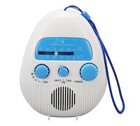 Radio de Douche AM FM, Radio AM FM étanche Portable, Alimentée par Batterie, avec Volume Réglable, pour Salle de Bain, Extérieur, Cuisine