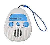 Radio de Douche étanche, Radio AM FM Anti-éclaboussures avec Bouton Rotatif pour Une Utilisation en Extérieur dans la Salle de Bain, Haut-Parleur intégré, Résiste Efficacement à