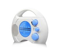 Radio de douche étanche, radio de salle de bain portable AM FM volume réglable, pour maison, jacuzzi, salle de bain en extérieur, réglage facile
