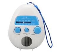 Radio de Douche Portable, Radio de Salle de Bain étanche, Haut-Parleur intégré, Radio FM AM à Piles, Bouton Rotatif, pour Utilisation dans la Salle de Bain
