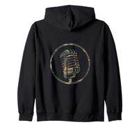 Radio de guérilla rétro avec symbole de microphone camouflage Sweat à Capuche