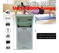 Radio de poche à antenne télescopique, Mini AM/FM, récepteur de Radio mondiale à 2 bandes avec haut-parleur, écouteurs, prise BC-R60 mm, Radio Portable, 3.5