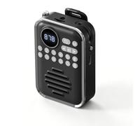 Radio de poche FM personnelle portable avec haut-parleur Bluetooth, mini radio FM numérique à clipser, numérisation automatique, rechargeable, support carte TF, jumelage TWS, haut-parleur 5 W, prise