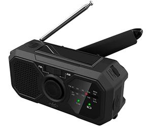 Radio de poche solaire & dynamo SOL-1540 avec lampe et chargeur USB [infactory]