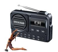 Radio de salle de bain FM portable - Affichage LED numérique léger | Radio météo,Pour Femmes, Hommes, Adolescents, Seniors, Voyage, Voyage d'affaires, Maison, Intérieur, Extérieur, École, Road