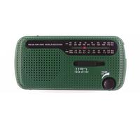 Radio de secours LED Amazon populaire pour l'extérieur avec charge manuelle solaire FM Radio can charge téléphones vert