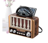 Radio de Survie - AM/FM Support Carte TF Haut-Parleur Équipement Extérieur,Radio de Bureau sans Fil Alimentée par Solaire,pour Maison Bureau Comptoir Jardin Chevet Randonnée Aventure Survie ADU