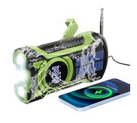 Radio de Survie d'urgence Rechargeable 5 000 mAh, étanche IPX5, Radios Portable FM/AM, Solaire d'urgence avec Manivelle, Idéale pour Les Urgences, Les Pannes de Courant et Le Bluetooth Domestique
