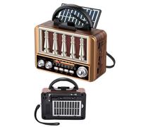 Radio de Survie,Haut-Parleur AM/FM Avec Support Pour Téléphone | Radio Extérieur Vintage Imperméable - Pour Maison Bureau Comptoir Jardin Bureau Chevet Randonnée Aventure Survie Adultes Personnes Âgée