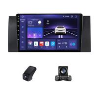 Radio de Voiture pour BMW X5 E39 E53 1999-2006 - Carplay sans Fil et Android Auto - Stéréo Android 12 de 9 Pouces avec Bluetooth 4GLTE WiFi Navigation GPS FM AM Radio RDS SWC(M200S)