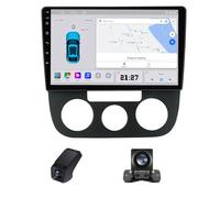 Radio de Voiture pour Volkswagen Jetta 5 2005-2010- Carplay sans Fil et Android Auto-Stéréo Android 10 Pouces avec WiFi Navigation GPS FM Radio RDS+Caméra AHD/Contrôle du Volant(A,M90S)