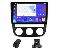 Radio de Voiture pour Volkswagen Jetta 5 2005-2010- Carplay sans Fil et Android Auto-Stéréo Android 10 Pouces avec WiFi Navigation GPS FM Radio RDS+Caméra AHD/Contrôle du Volant(B,M400S)