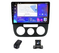 Radio de Voiture pour Volkswagen Jetta 5 2005-2010- Carplay sans Fil et Android Auto-Stéréo Android 10 Pouces avec WiFi Navigation GPS FM Radio RDS+Caméra AHD/Contrôle du Volant(A,M600S)