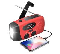 Radio d'urgence 2000mah | Radio météo d'urgence | Solaire Portable avec météo AM/FM/NOAA | à manivelle Solaire avec Batterie Rechargeable 2000 mAh avec Lampe de Poche LED