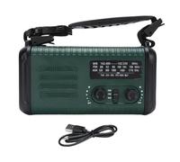 Radio d'urgence à manivelle, batterie 20000mAh, à énergie solaire, large bande, avec lampe de poche LED, lampe de lecture, boussole SOS