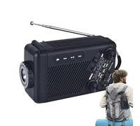 Radio d'urgence à Manivelle - Radio d'Alerte,Poste Portable Rechargeable sans Piles à et Énergie Solaire avec Lampe Torche pour Camping Randonnée Survie Préparation Urgences et Pannes de