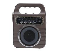 Radio d'urgence avec Haut-Parleur Bluetooth, Radio Vintage avec Lampe de Poche LED, Radio Météorologique Portable à Batterie pour L'urgence (Brown)