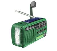 Radio d'urgence Degen DE13, FM-AM-SW, avec énergie Solaire, accumulateur ou Piles AAA, Fonctions SOS, Lampe de Poche, Signal Lumineux