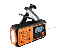 Radio d'urgence Extérieure avec Torche LED S0S A1arm, Radio d'urgence à Manivelle avec Banque d'alimentation 4000 MAh et Lampe de Poche pour Le Camping et la Randonnée (1)
