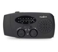 Nedis RDFMCR2000BK Radio d'urgence FM, FM, AM radio d'urgence, FM noir