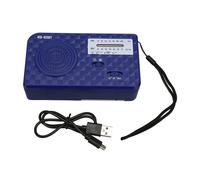 Radio d'urgence portable AM/FM avec système RDS et réception haute sensibilité, offrant plusieurs options de charge pour une alimentation