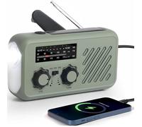 Radio d'urgence portable - GENERIC - Gemmac - AM/FM/SW - Batterie 2000mAh - Solaire/Dynamo/Manivelle