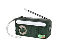 Radio d'urgence portable, rechargeable par énergie solaire et manivelle pour une utilisation en situation de survie, réception AM/FM haute