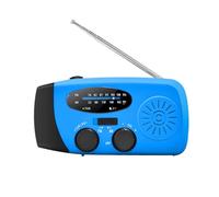 Radio d'urgence - Radio Météo | Charge De Manivelle À La Main | Craque À Main Solaire avec Une Batterie Rechargeable De 2000mAh | Survival Portable SOS Alarm, AM/FM & LED Lampe De Poche pour U