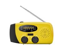 Radio d'urgence - Radio Météo | Charge De Manivelle À La Main | Craque À Main Solaire avec Une Batterie Rechargeable De 2000mAh | Survival Portable SOS Alarm, AM/FM & LED Lampe De Poche pour U