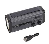 Radio d'urgence solaire à manivelle, dotée d'une technologie solaire avancée, d'une batterie de secours de 5000 mAh, étanche IPX3, radio