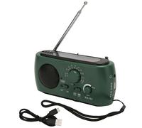 Radio d'urgence solaire avec alertes météo NOAA, manivelle, signaux AM/FM, lampe torche LED, batterie externe et alerte SOS, portable pour la