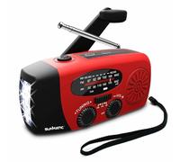 Radio d'urgence Solaire et Dynamo SunMatic - AM/FM Portable avec Lampe LED, Batterie 2000mAh, Charge USB, Radio à Manivelle, Idéal pour Camping, Randonnée, Panne de Courant et Kit de Survie